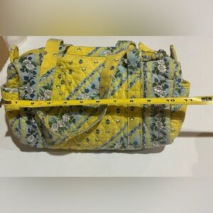 Floral Yellow and Blue Quilted Women's Bag